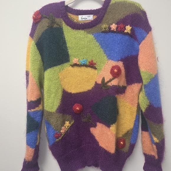 Shoouhair Sweaters - Colorful Floral Patchwork Sweater